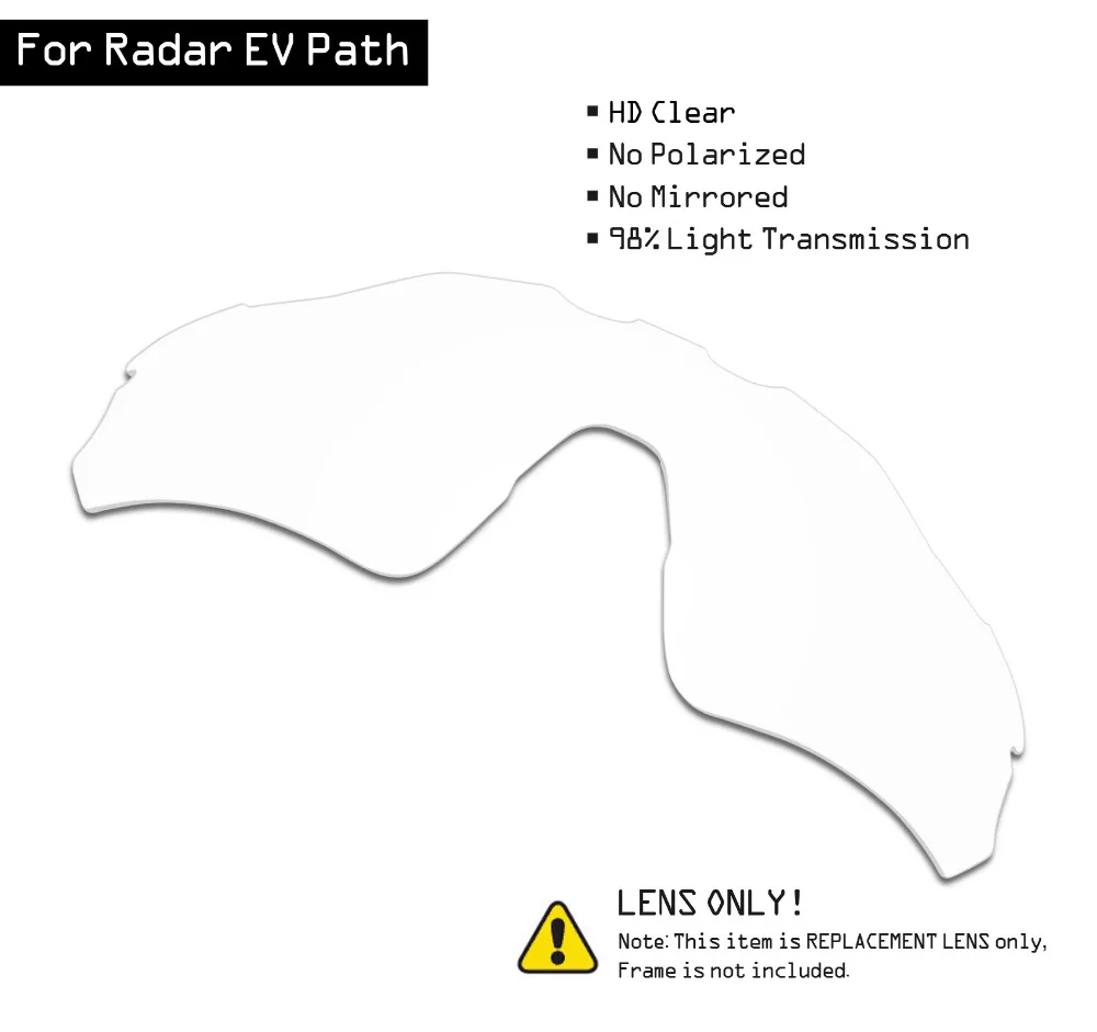 

SmartVLT Polarized Sunglasses Replacement Lenses for Oakley Radar EV Path - HD Clear