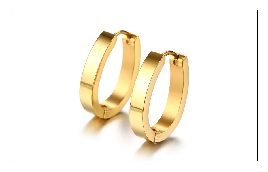Meaeguet Stainless Steel Round Circles Small Loop Huggies Hoop Earrings For Women Jewelry Kids Children Girls Aros (8)