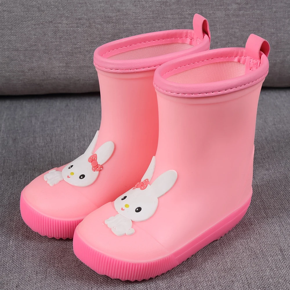 Clássico das Crianças Sapatos de Borracha Crianças dos Desenhos Animados do Bebê Sapatos de Água à Prova Botas de Chuva da Criança Kushyshoo Dtoddler Água Menina Rainboots Pvc 19 Mamãe e Bebê