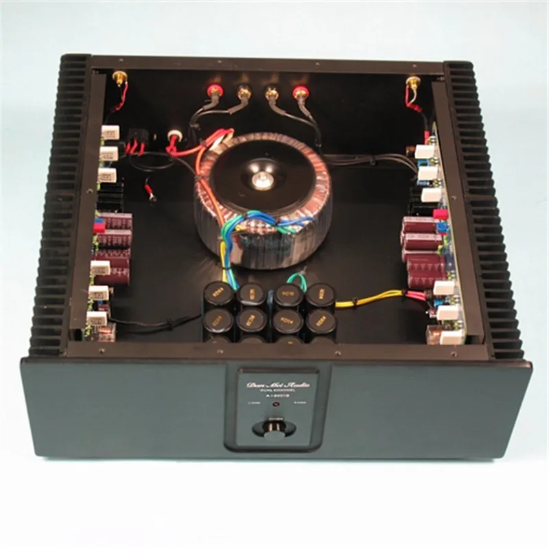 

mirror symmetrical double differential negative feedback circuit 2.0 channel 200W KSA100 HiFi pure final stage power amplifier