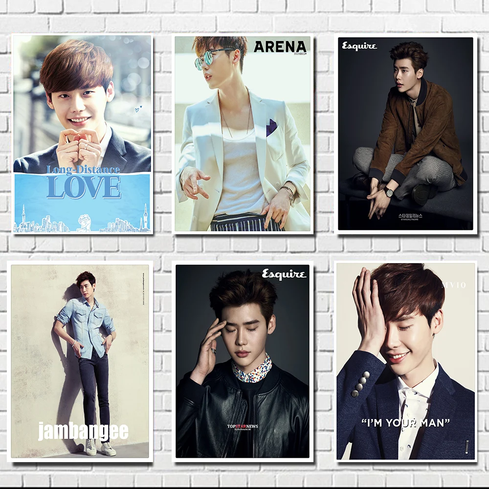 

LeeJongSuk Popular actor model core white Kraft Paper Poster Wall Decorative Paintings Great gift 42X30cm