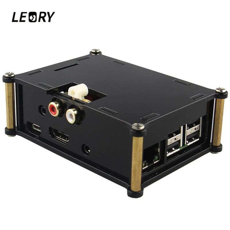 

LEORY Acrylic Case For I2S Interface HIFI USB DAC Audio Sound Card DAC To S/PDIF Case Shell For Raspberry Pi 2 model B / B+