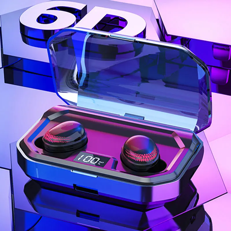 

X10 TWS Bluetooth 5.0 Touch Control Wireless Earphones 6D Stereo Noise Reduction Sports Headset with Charging Box