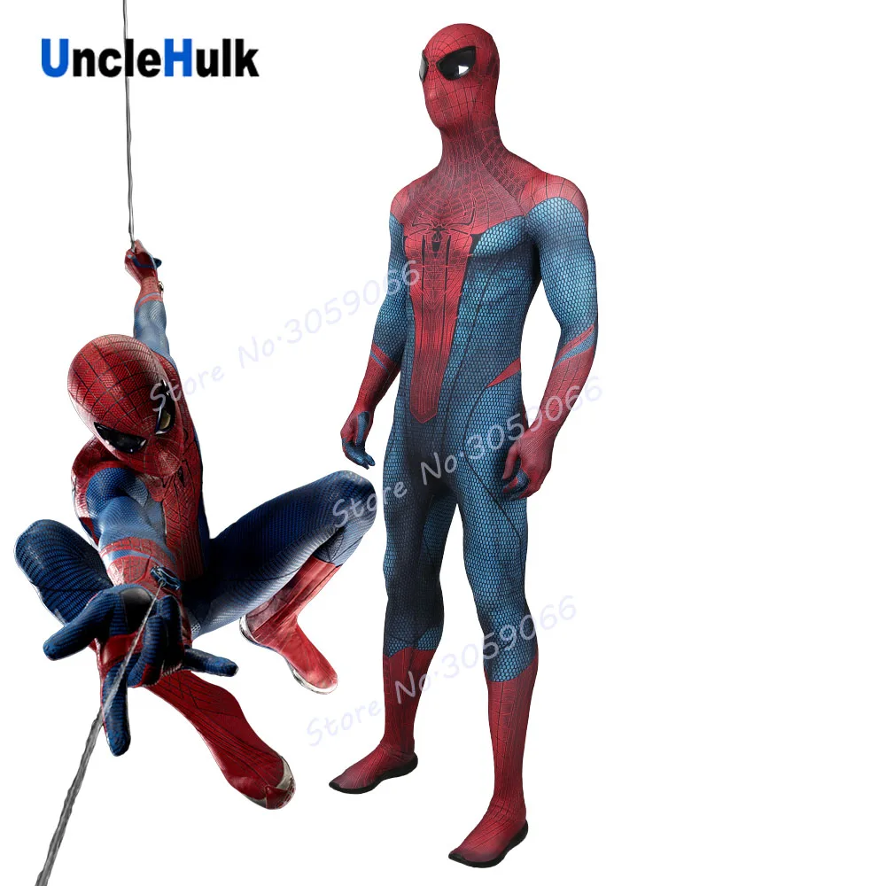 

The Amazing Spider-Man 1 Lycra Zentai Bodysuit TASM1 Halloween Cosplay Costume - with reflective lenses | UncleHulk