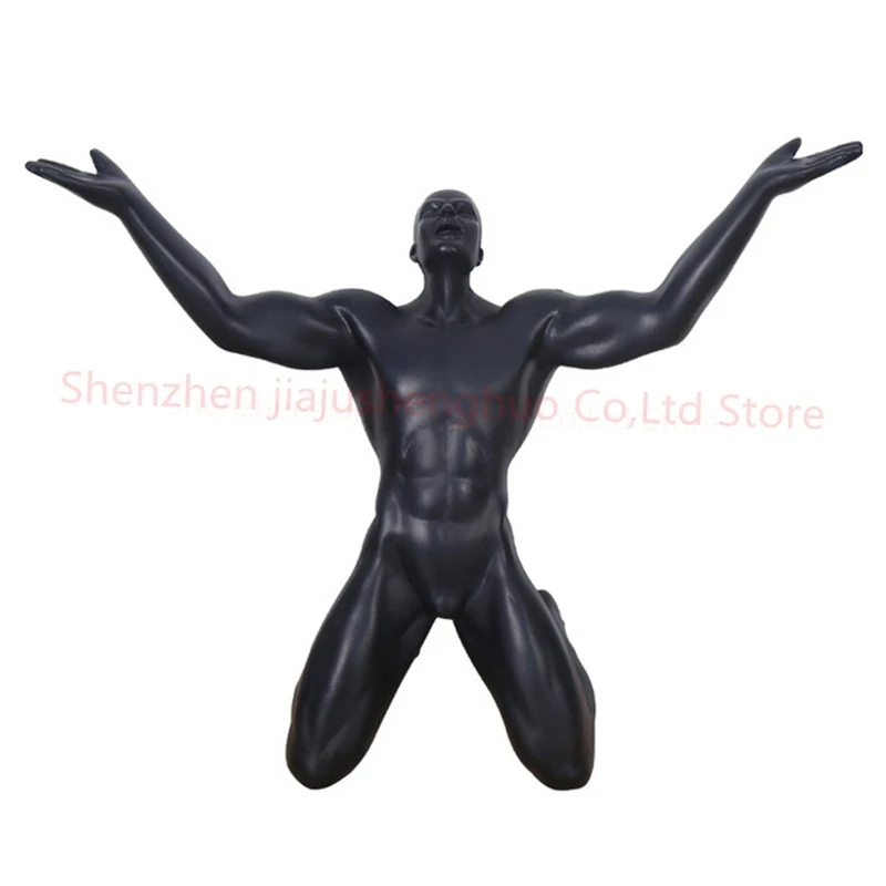 

12pcs Nordic Resin Roar Victory Man Statues Ornaments Creative Vintage Man Sculpture Crafts Home Office Room Decoration Gift