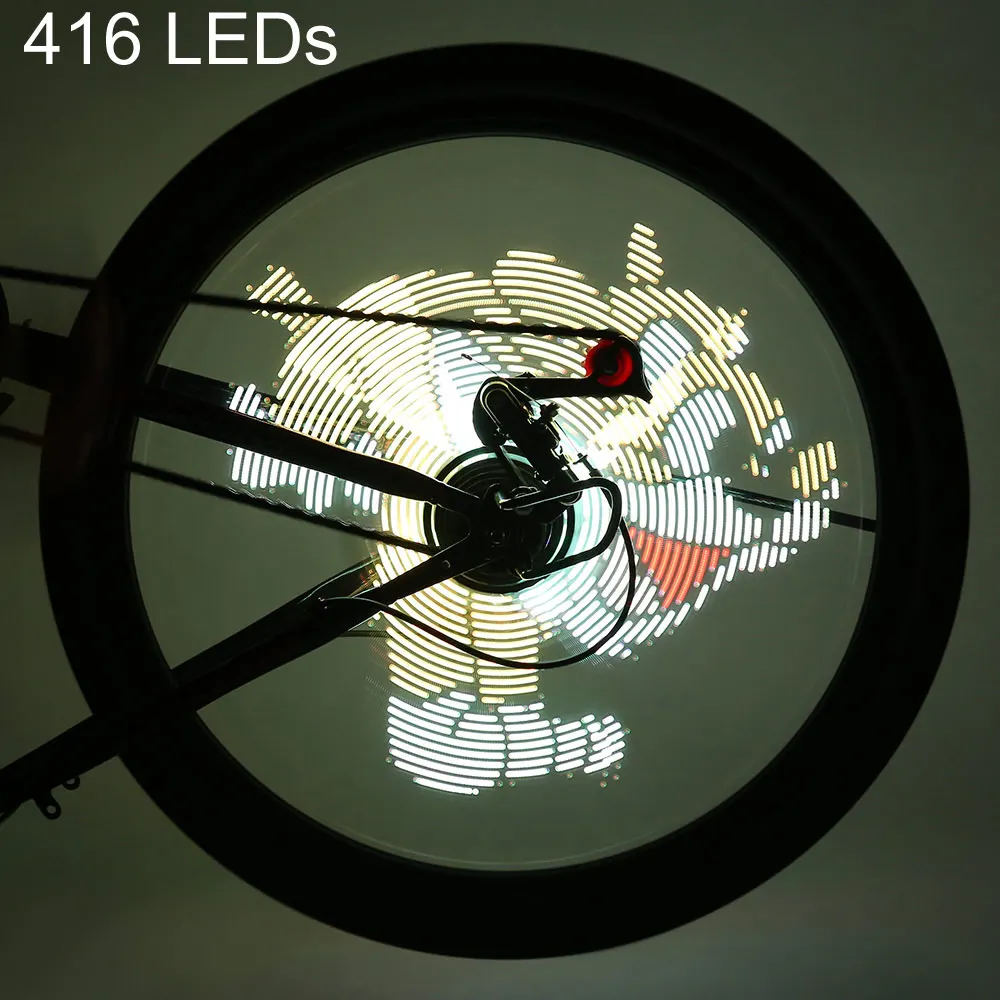 

FT - 801 DIY Cycling Bicycle 256/416 LEDs Wheel Spok Waterproof Colorful Changing Pictures Bike Wheel Spoke Light