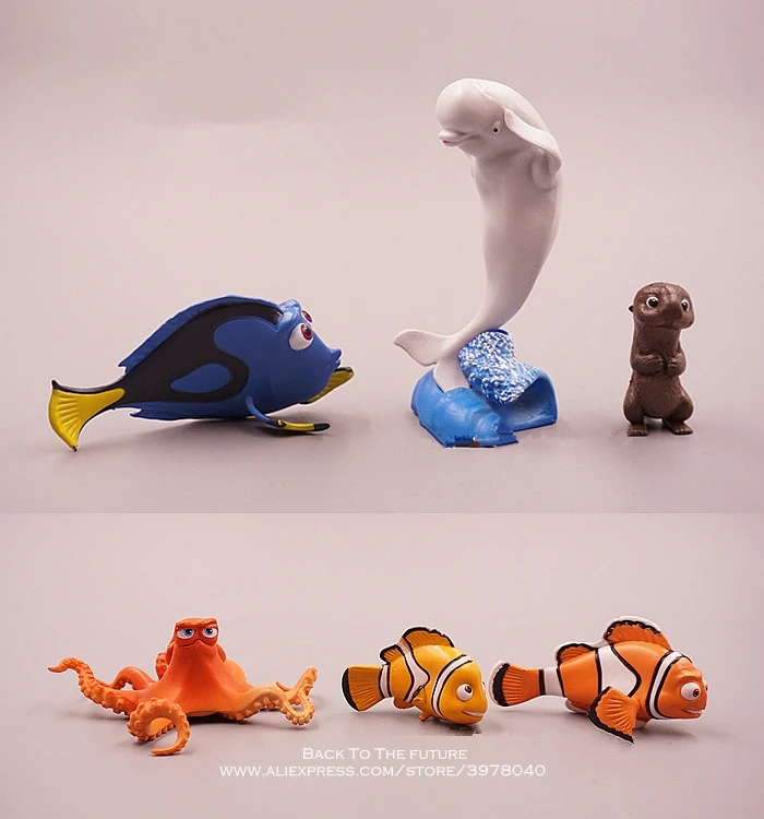 Disney Find Nemo Dory 4 11 см 6 шт./компл. мини ПВХ фигурка модель осанки Аниме Коллекция
