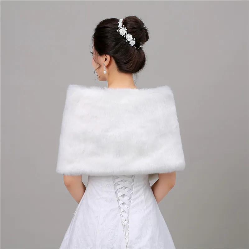 Forevergracedress теплая изящная женская зимняя Свадебная накидка из искусственного меха болеро куртки свадебное пальто накидка шали шарфы