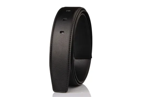 Buckle Belts 3.7cm Wide Genuine Cow Leather Belt Without Pin Buckle Strap Designer Belts for Men High Quality KZM015