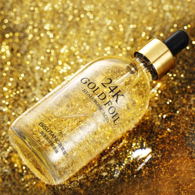 

Hydrating Moisturizing 24k Gold Hyaluronic Acid Essence Smooth Fine Lines Remove Freckles Face Serum
