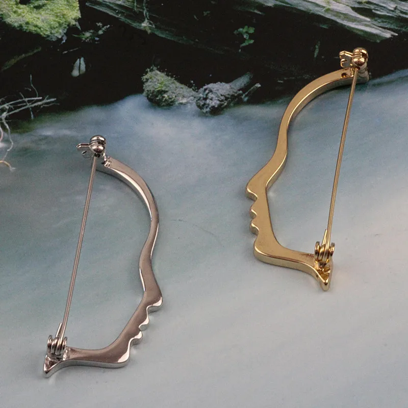 

Timlee X081 New Personality Delicate Abstract Face Alloy Brooch Pins,Fashion Jewelry Wholesale