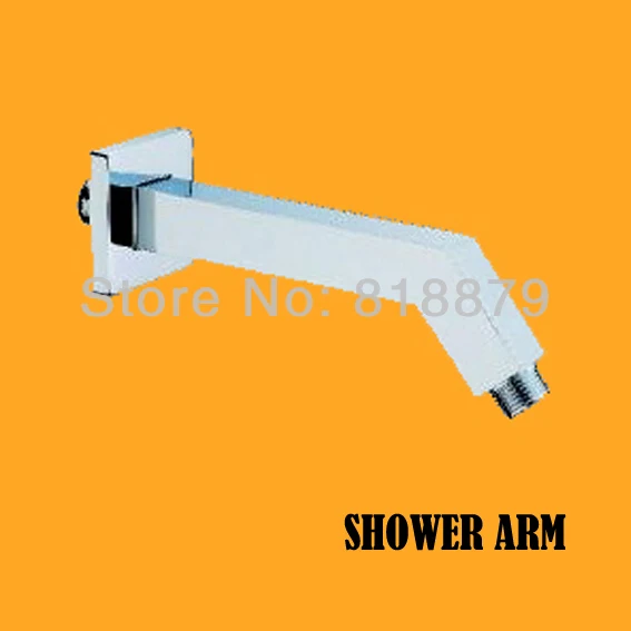 Short square copper shower arm brass shower head holder wall shower