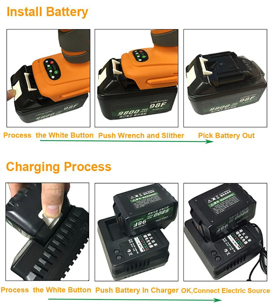 Brushless Cordless Rechargeable  Lithium Battery Car Electric Wrench-017
