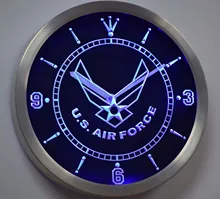 nc-tm175 US Air Force Neon Sign LED Wall Clock