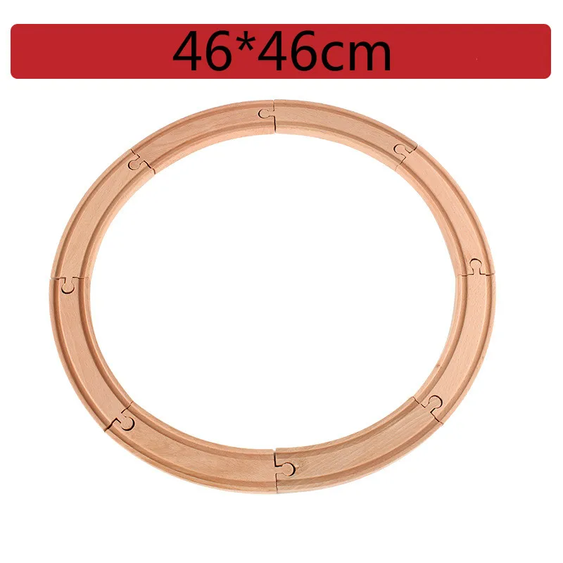 Деревянный поезд трек набор совместимых колец трек круговой орбиты аксессуары для сборки Магнитный маленький поезд головоломка игрушки для детей