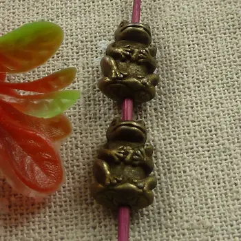 

96 pieces bronze plated frog spacers 14x9mm #1040