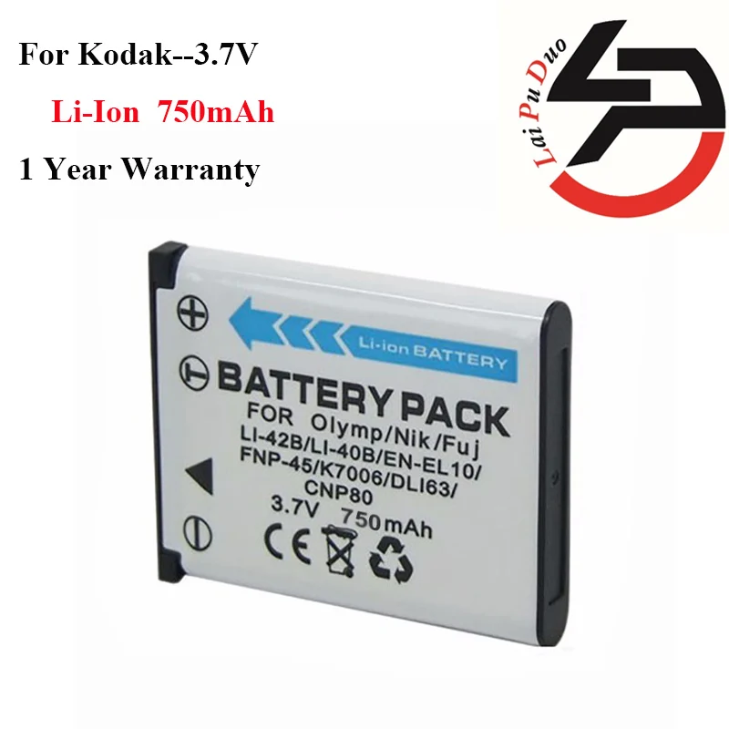 Высококачественный 750mAh Совершенно новый Сменный аккумулятор для Kodak KLIC 7006 2 K K7006
