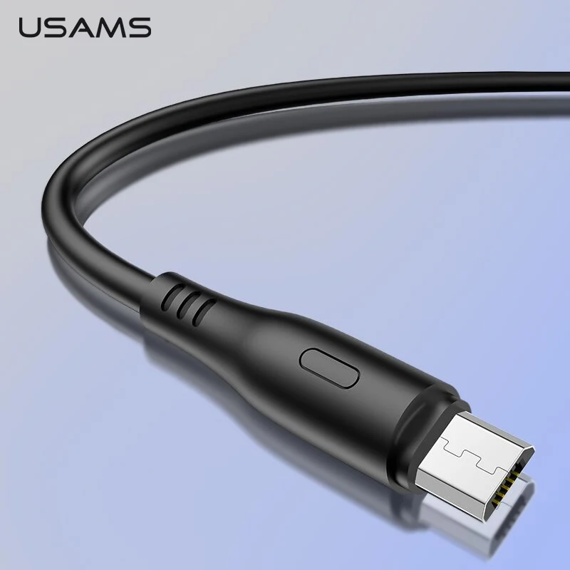 USAMS Micro USB кабель 2A Быстрая зарядка кабель для синхронизации данных microusb кабель для мобильного телефона для samsung Xiaomi круглый кабель для передачи данных