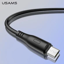 USAMS Cable Micro USB 2A rápido de sincronización de carga de línea de datos Cable Micro USB para Cable de teléfono móvil para Samsung Xiaomi ronda cable de datos