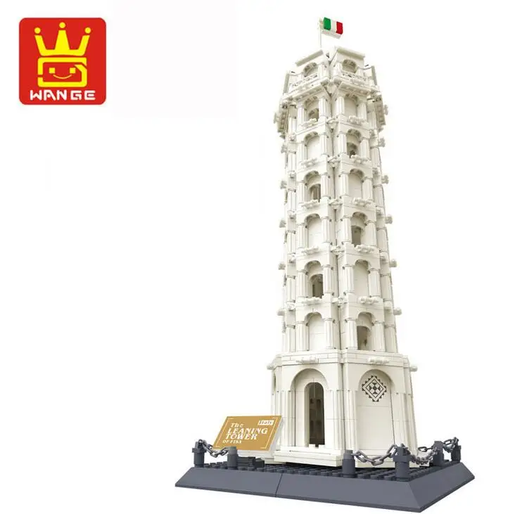 

Wange 8012 Pisa Leaning Tower Building Block Structure Building Blocks Kids Educational Toy Wange Block Gift Toys For Children