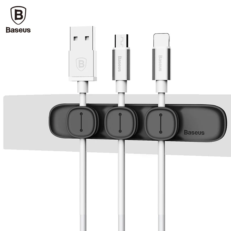 Baseus Peas Magnetic font b Cable b font Clip USB font b Cable b font Organizer
