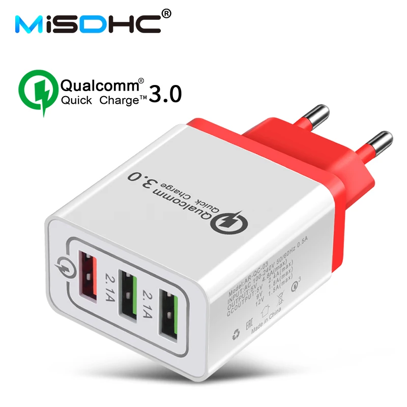 

Quick Charge 3.0 USB Charger 5V 2.4A QC3.0 Fast Charging USB Travel Wall Charger for iPhone Samsung Xiaomi Mobile Phone Charger