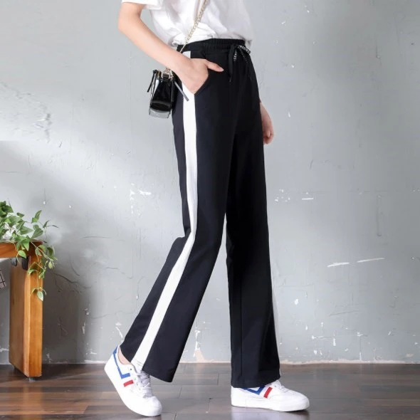 wide leg track pants womens