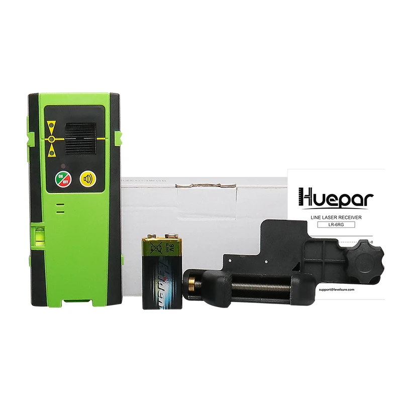 Лазерный приемник уровня Открытый приемник для красных и зеленых лазерных линий, подходит только для Huepar уровней