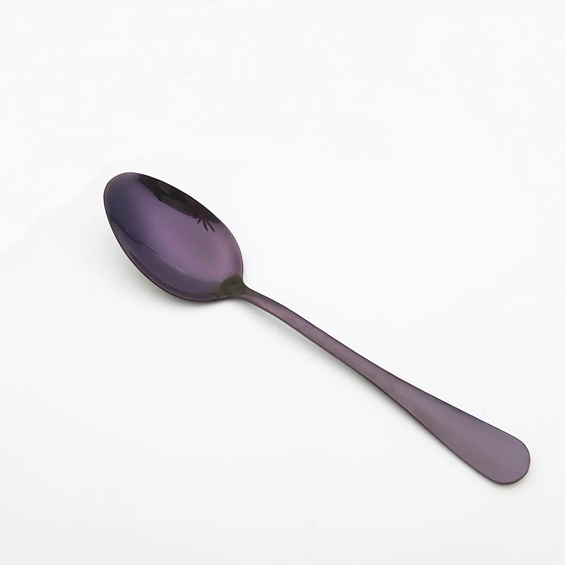 Нож из нержавеющей стали вилка половник для супа фиолетовая посуда набор посуды твердая гладкая посуда элегантный фиолетовый набор посуды 4 шт