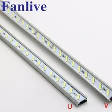 Fanlive светодиодный светильник 1 м 72 светодиодный s DC 12 В светодиодный тубус твердая полоса Smd 8520 кухня под шкаф свет с алюминиевым профилем 10 шт./партия