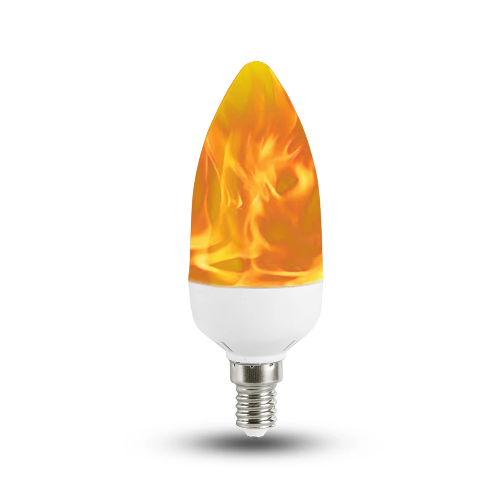 

Creative 2 Modes 3W LED Flame Lights E27 E26 E14 E12 Flame Effect Fire Light Candle Bulb Flickering Emulation Decoration Lamp