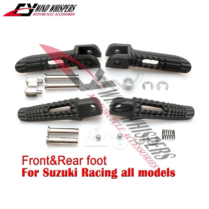 

Motorcycle Front Rear Footrests Foot pegs For Suzuki GSR400 GSR600 GSXR600 GSXR750 GSXR1000 GSX1300R GSXR1300 B-king Hayabusa
