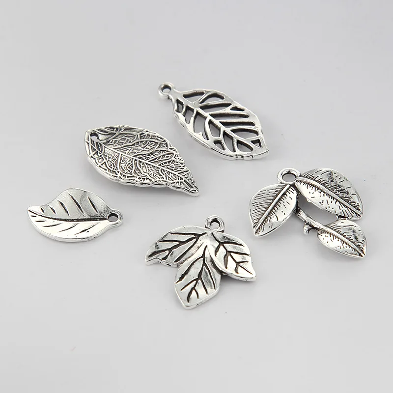 10pcs Factory price Hot High Quality Alloy Antique Silver Charm Leaf Leaves Charms Pendant For Necklace Jewelry Accessories 10pcs Factory price Hot High Quality Alloy Antique Silver Charm Leaf Leaves Charms Pendant For Necklace Jewelry Accessories