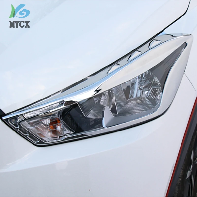 ABS хромированные Автомобильные фары Накладка для Nissan Kicks автомобильные аксессуары Стайлинг