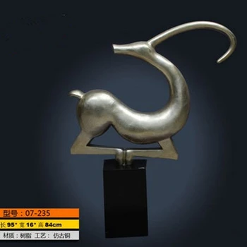 

Cheap metal plating resin deer statue household art space entrance decoration deer