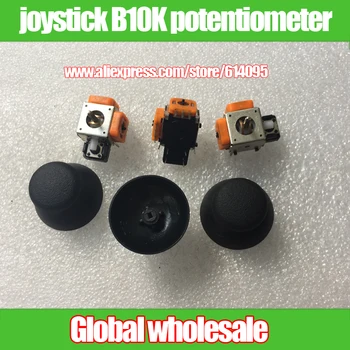 

6pcs 12V 50MA joystick B10K rocker potentiometer / joystick PS game handle with cap B103 potentiometer