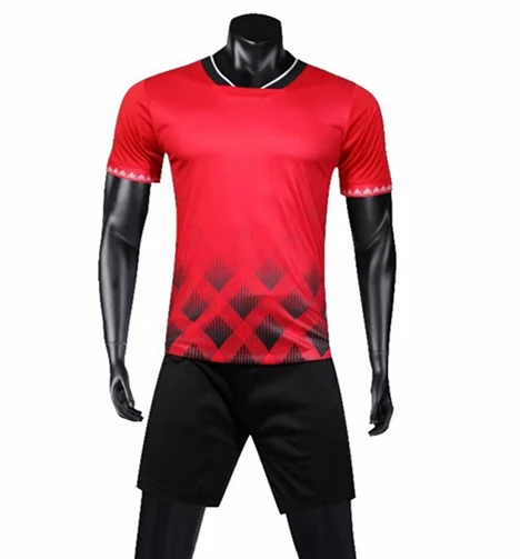 ZMSM взрослый печатных футбол спортивная форма survetement футбол спортивная одежда футбольный тренировочный костюм Футбольная форма на заказ LB1906 - Цвет: Красный
