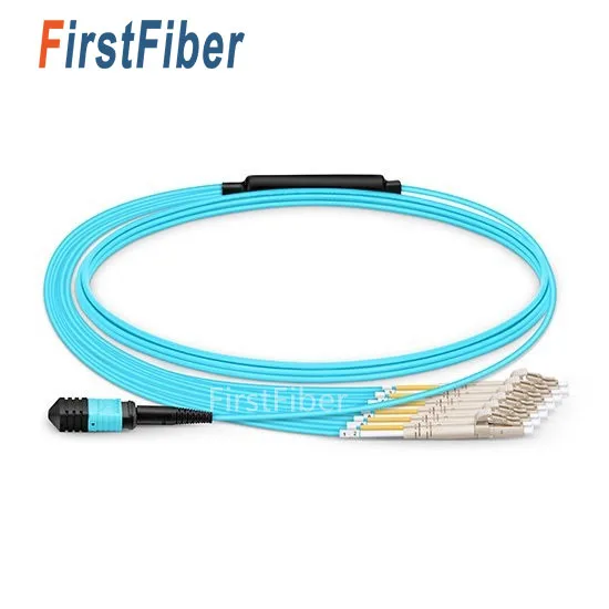 

2m MTP MPO Patch Cable OM3 Female to 6 LC UPC Duplex 12 Fibers Patch cord 12 cores Jumper OM3 Breakout Cable, Type A, Type B