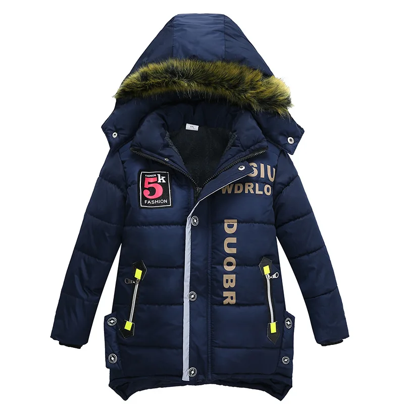 3-6 year Children's clothing children's coat Winter style letter print warm jacket Boys cotton hooded jacket 3-6 year Children's clothing children's coat Winter style letter print warm jacket Boys cotton hooded jacket