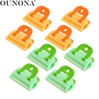 OUNONA 8pcs Plastic Portable ABS Practical Food Sealing Very Strong Clamp Clip Powder Food Package Bag Clip 1
