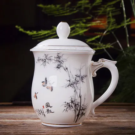 Чашки в форме полумесяца Jingdezhen большая емкость из костяного фарфора Чайный