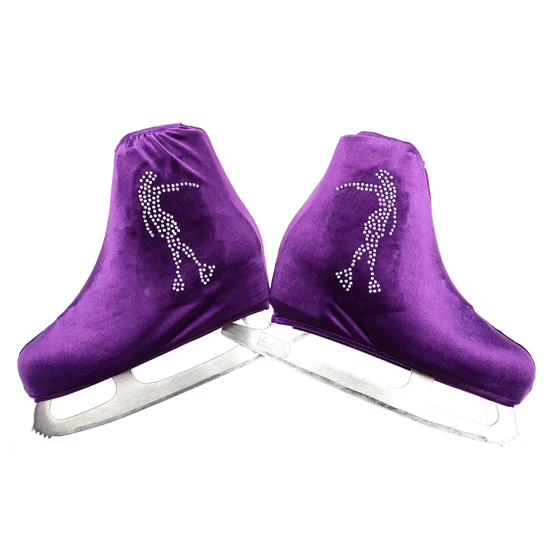 Nasinaya Figure Skating Competition Shoe Cover Children's Velvet Adult Protective Roller Accessories Shiny Rhinestone