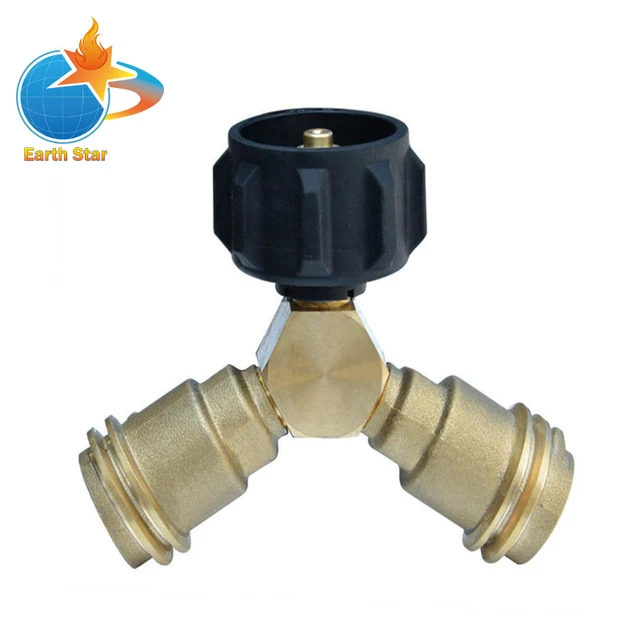 Special Offers QCC1 Brass Propane Gas Fitting Tee Adapter Splitter Fits for Propane Appliances, Heater, BBQ Grill