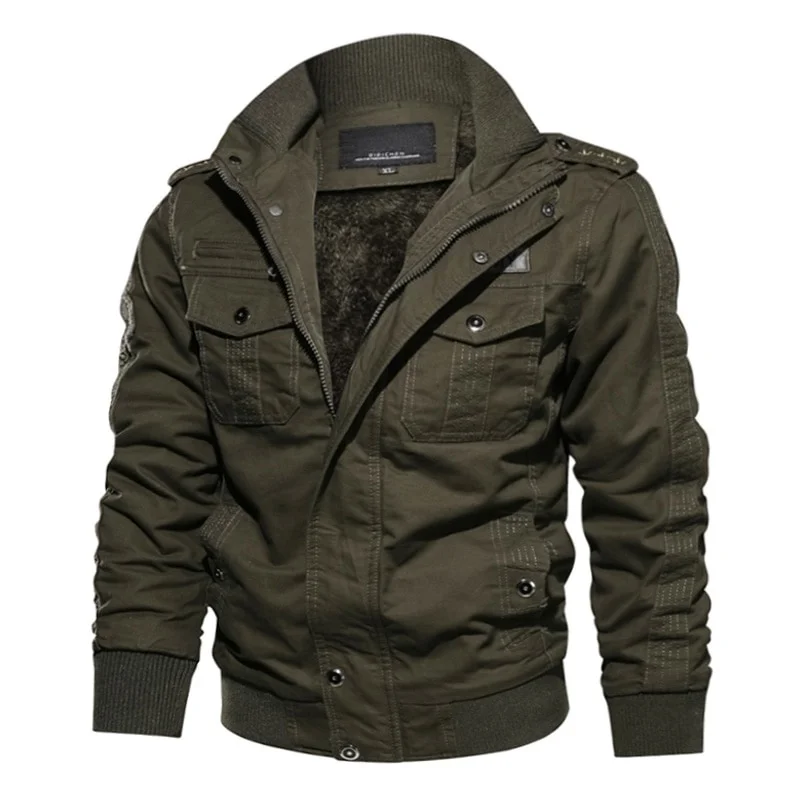 Новая мужская зимняя теплая Военная тактическая куртка повседневная куртка-бомбер Толстая флисовая куртка, пальто армейские летные куртки Air Force Cargo-G