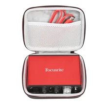Nova eva capa de viagem dura caso portátil para focusrite scarlett solo (2nd gen) 2 entrada 2 saída interface áudio usb placa de som