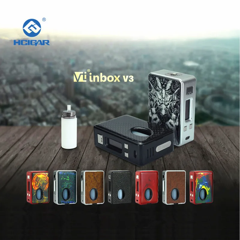 

HCIGAR VT inbox V3 squonk Mod BOX Output 1-75w Vaporizer Evolv DNA75 Chip Powered 18650 Battery elektronik sigara mod