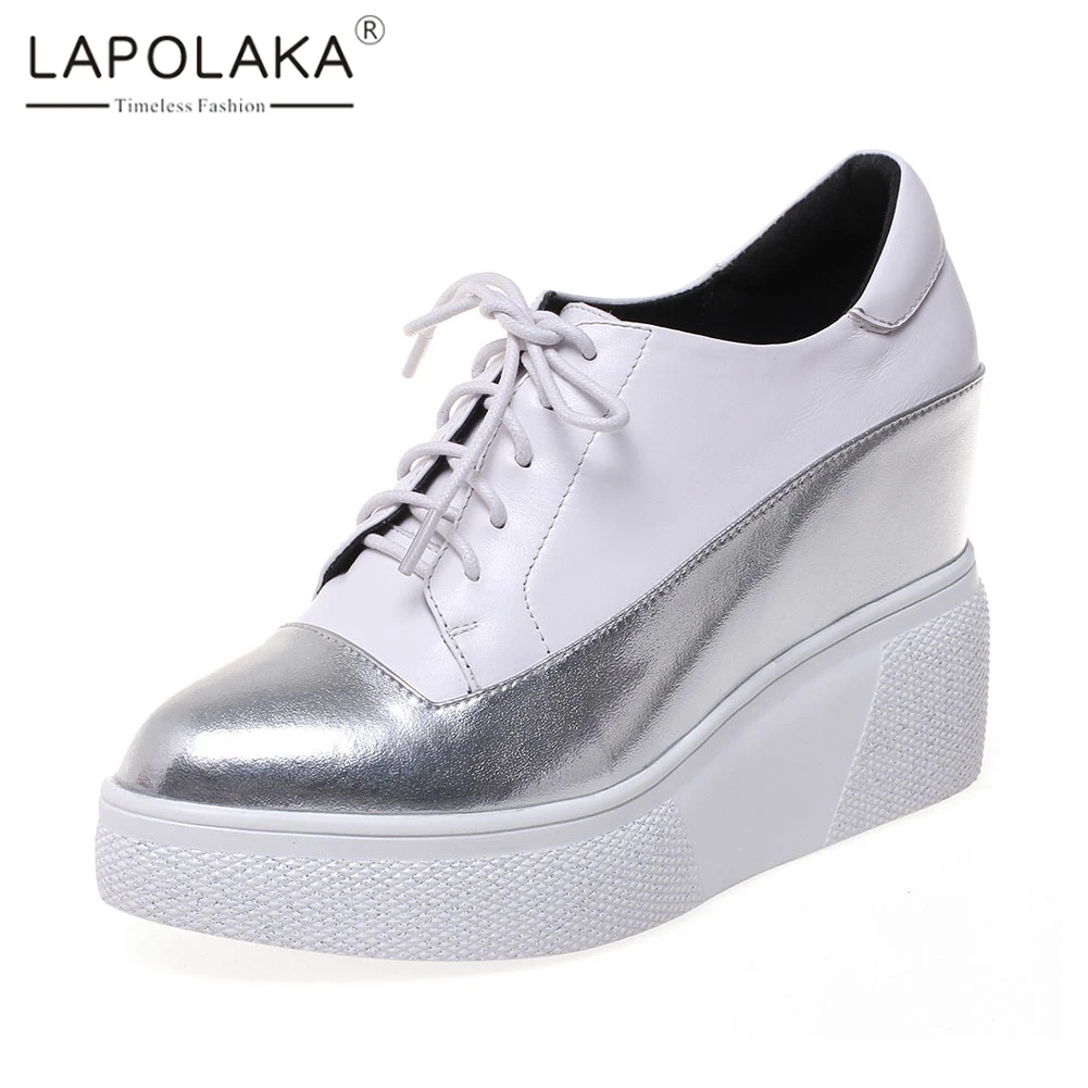 

Lapolaka Brand New Fashion Big Size 32-40 Ladies High Heels Flat Platform Shoes Woman Casual Comfortable Autumn Winter Flats