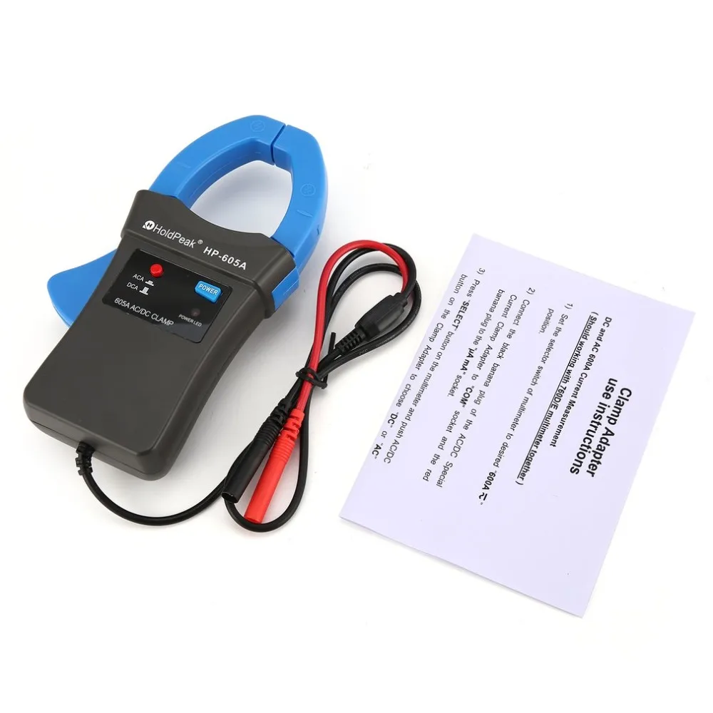 

Holdpeak HP-605A Clamp Adapter 600A AC / DC Current Power LED 45mm Jaw Caliber HoldPeak Digital Multimeter for HP-890N