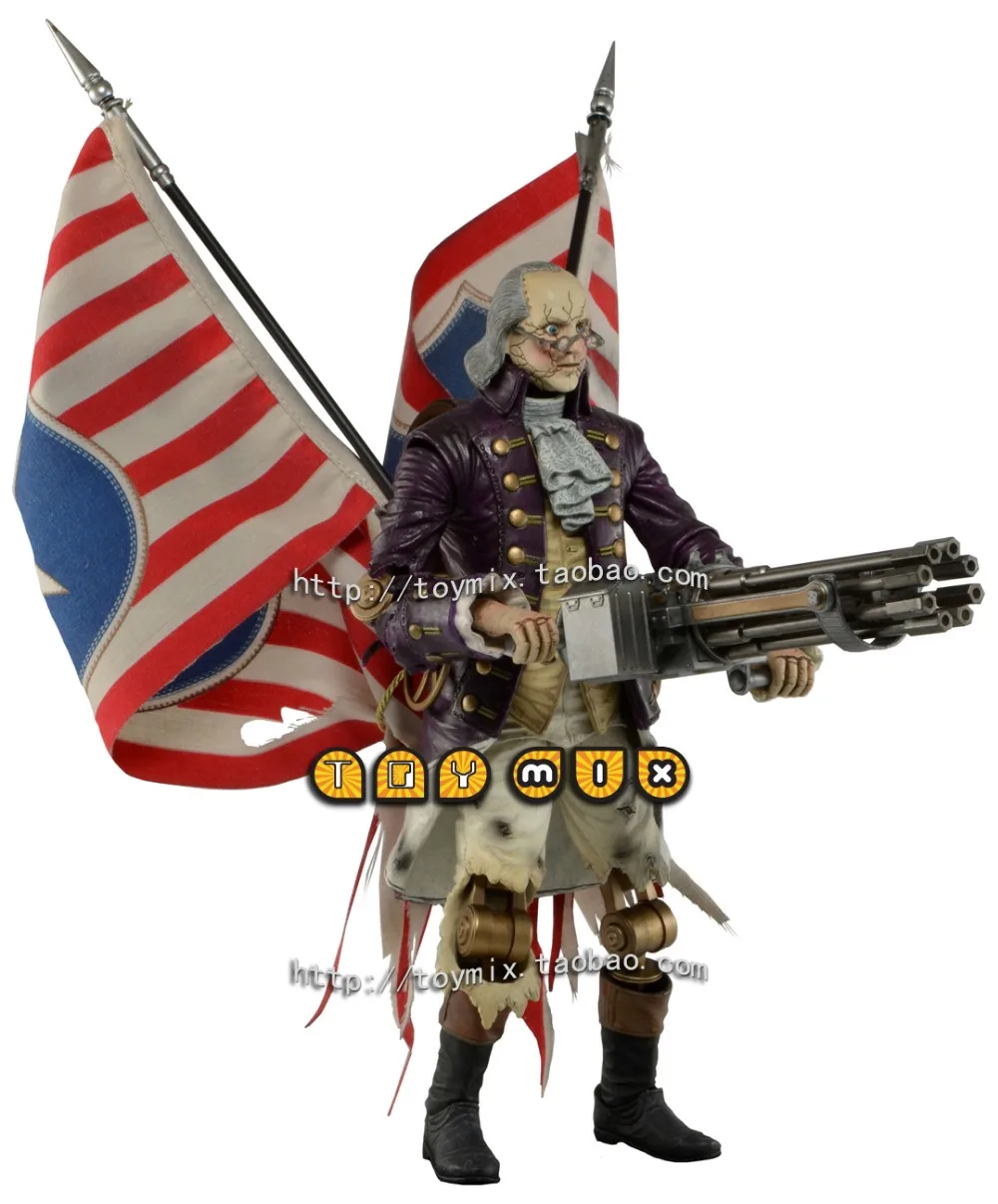 

NECA BioShock Machine Gun Benjamin Franklin 8 Inch Movable Action Figure Doll Model