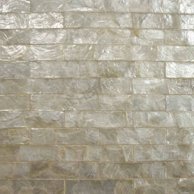 Us 120 0 White Capiz Tiles Brick Pattern Mesh Backing For Wall Decor Kitchen Backsplash Living Room Bedroom Wall Tiles In Wall Stickers From Home